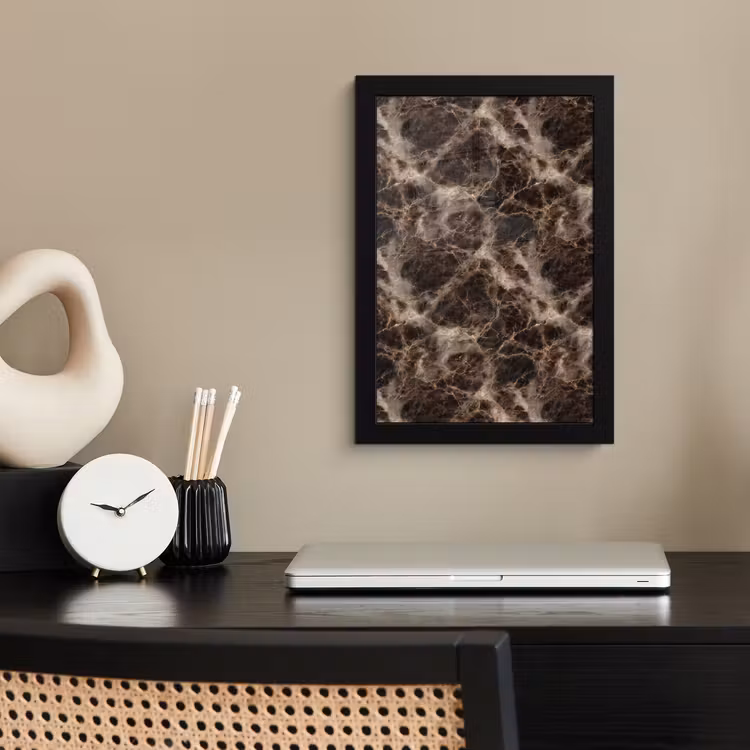 Bruin - Goud - Marmer fotolijst zwart zonder passe partout klein 224 -sfeer1