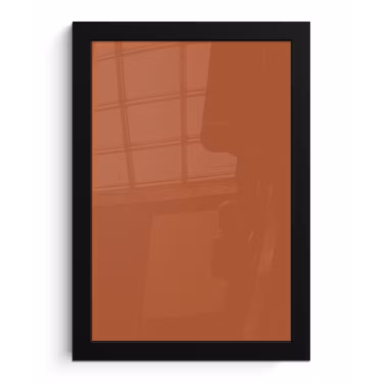 Burnt - Sienna - Oranje fotolijst zwart zonder passe partout klein 224 -3d