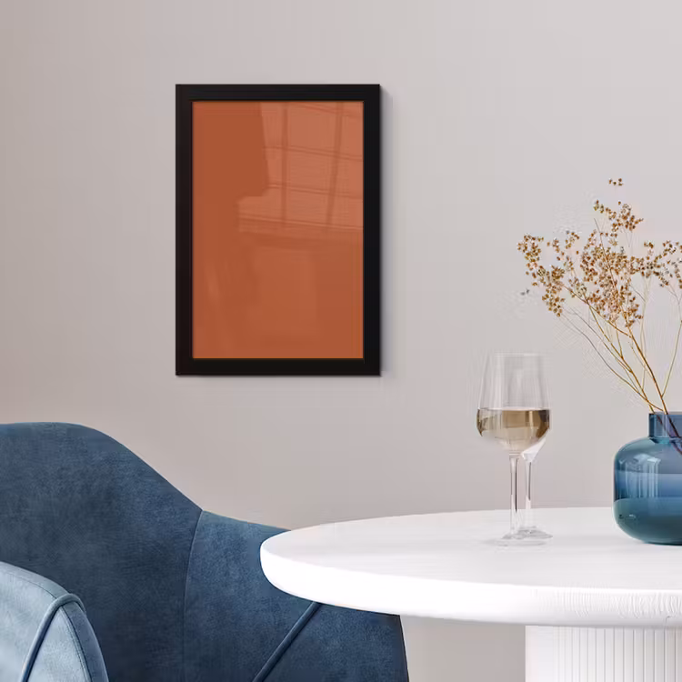 Burnt - Sienna - Oranje fotolijst zwart zonder passe partout klein 224 -sfeer4
