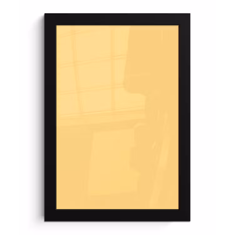 Butter - Geel - Yellow fotolijst zwart zonder passe partout klein 224 -3d