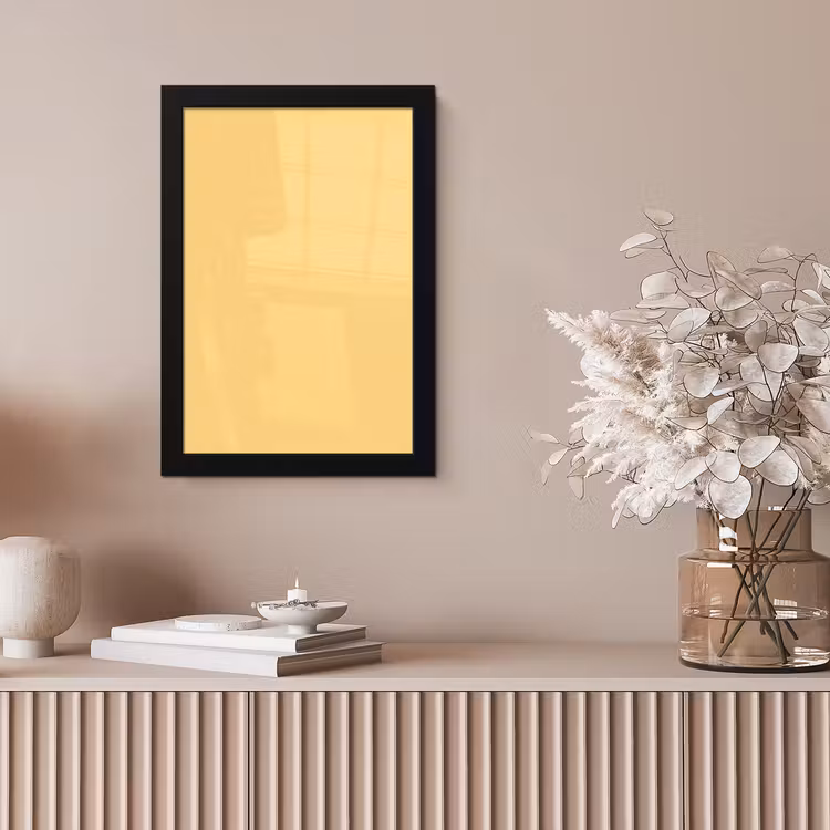 Butter - Geel - Yellow fotolijst zwart zonder passe partout klein 224 -sfeer5