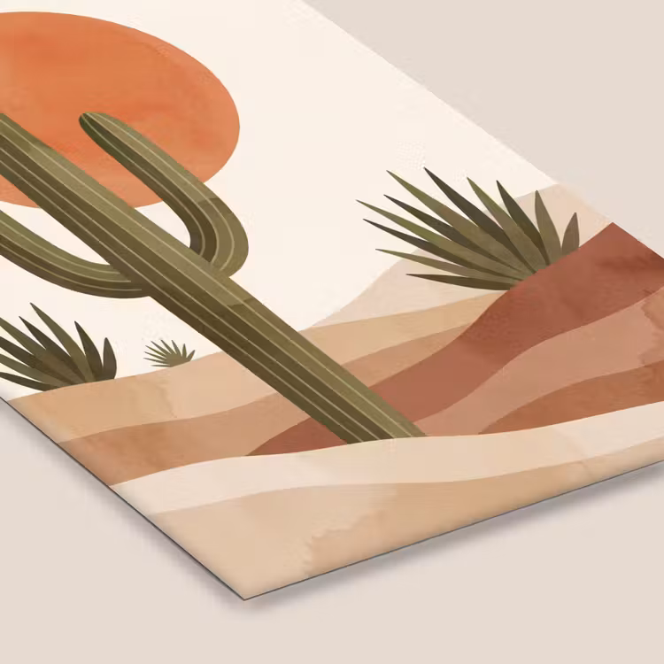 Cactus - Duinen - Modern - Landschap - Groen fotolijst zwart zonder passe partout klein -zsfeer6