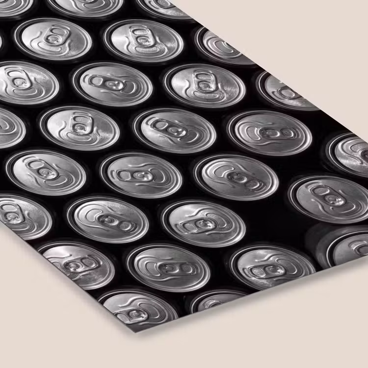 Blikjes - Aluminium - Patroon - Industrieel - Zilver fotolijst zwart zonder passe partout klein -zsfeer6