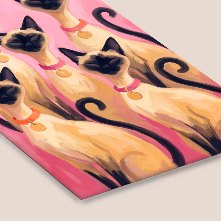 Kat - Groep - Dieren - Modern - Roze fotolijst zwart zonder passe partout klein -zsfeer6