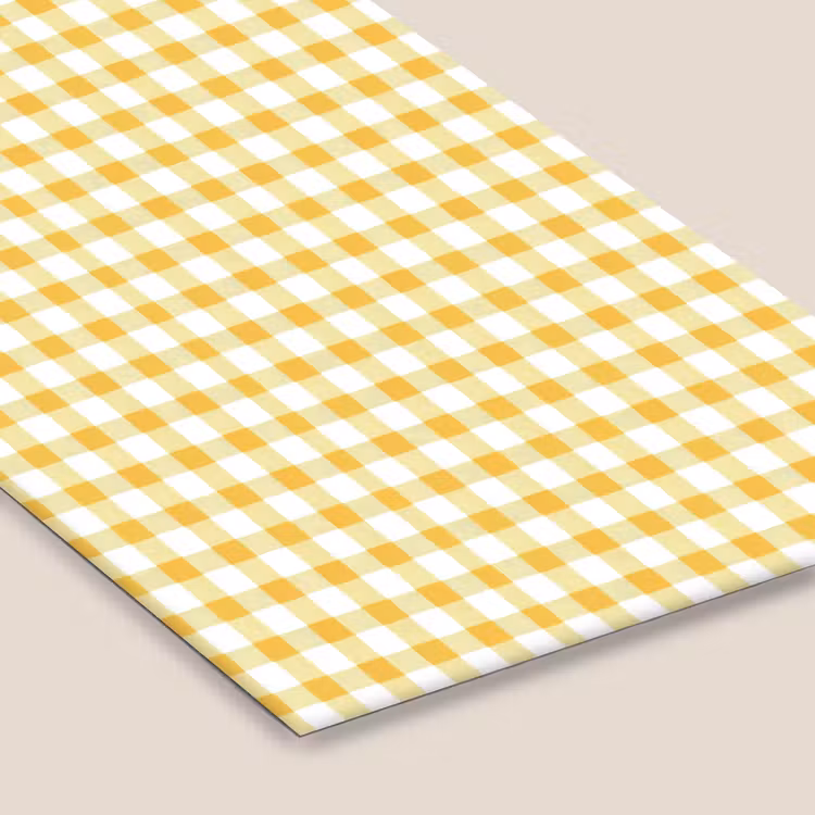 Ruit - Gingham - Klassiek - Geel en Wit fotolijst zwart zonder passe partout klein 224 -zsfeer6