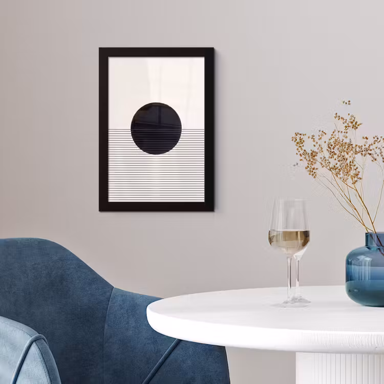 Framed Prints - Circle - Lines - Abstract - Cirkel - Lijnen - Abstract fotolijst zwart zonder passe partout klein