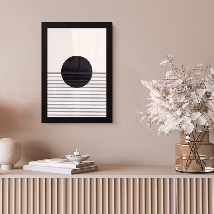 Framed Prints - Circle - Lines - Abstract - Cirkel - Lijnen - Abstract fotolijst zwart zonder passe partout klein