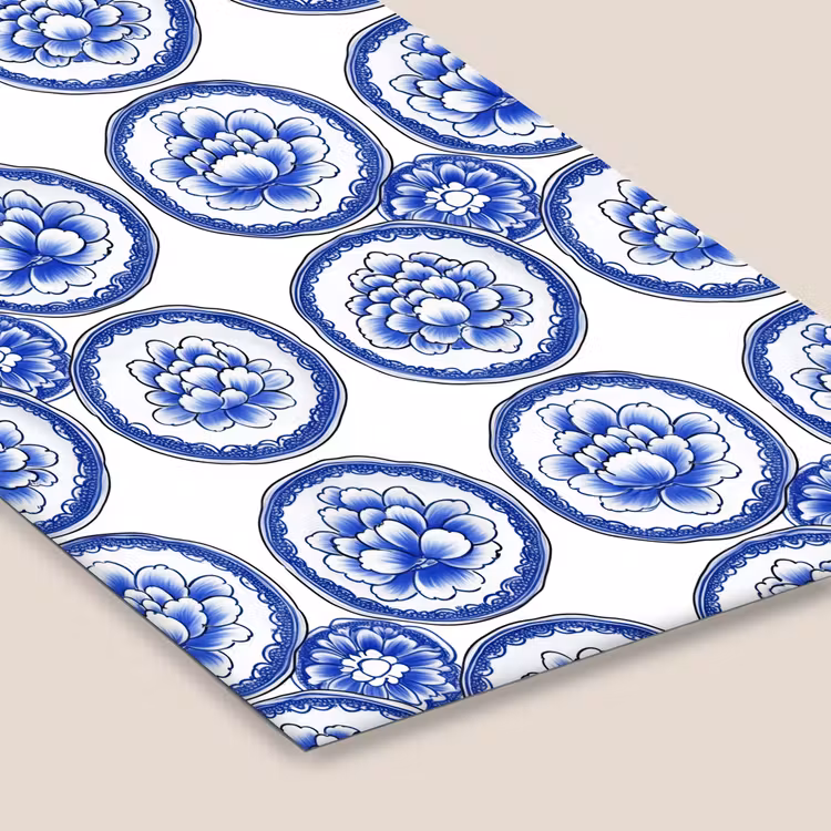Cirkels - Bloemen - Blauw fotolijst zwart zonder passe partout klein 224 -zsfeer6