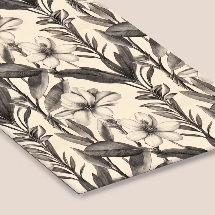 Klassiek - Botanisch - Zwart - Beige fotolijst zwart zonder passe partout klein 224 -zsfeer6