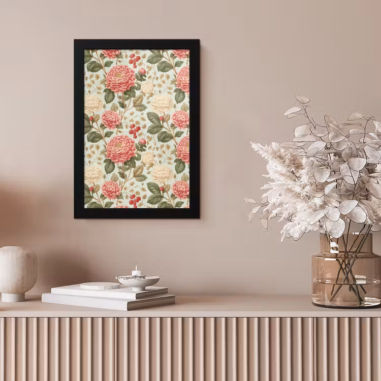 Klassiek - Botanisch - Veelkleurig fotolijst zwart zonder passe partout klein 224 -sfeer5