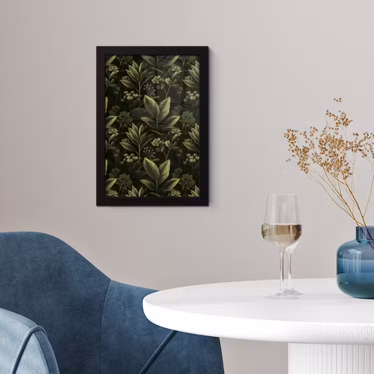 Klassiek - Donker - Botanisch - Planten fotolijst zwart zonder passe partout klein 224 -sfeer4