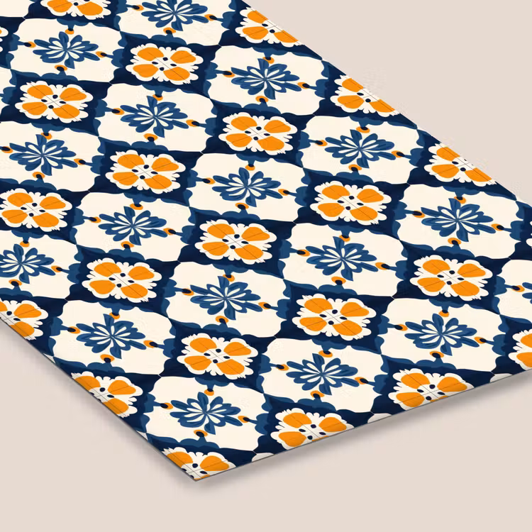 Klassiek - Geometrisch - Blauw fotolijst zwart zonder passe partout klein 224 -zsfeer6