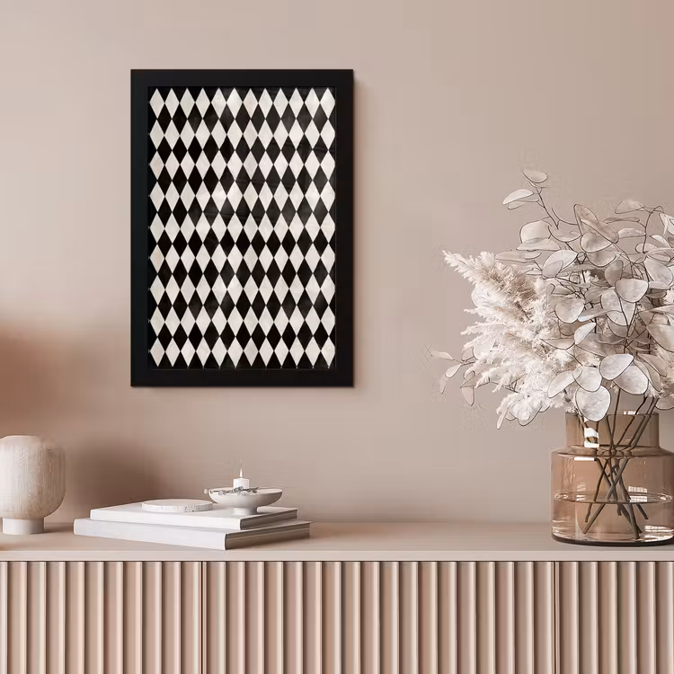 Klassiek - Patroon - Zwart fotolijst zwart zonder passe partout klein 224 -sfeer5