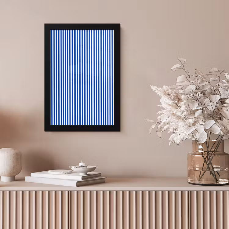 Klassiek - Strepen - Blauw fotolijst zwart zonder passe partout klein 224 -sfeer5