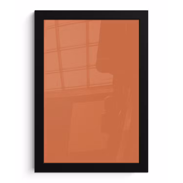 Classic - Terracotta - Oranje fotolijst zwart zonder passe partout klein 224 -3d