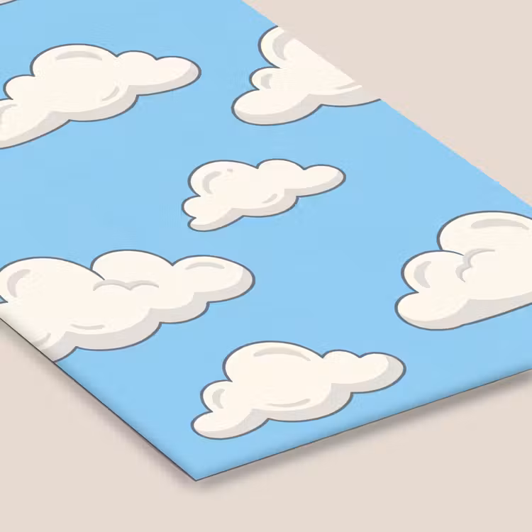 Wolk - Cartoon - Lucht - Blauw - Wit fotolijst zwart zonder passe partout klein -zsfeer6
