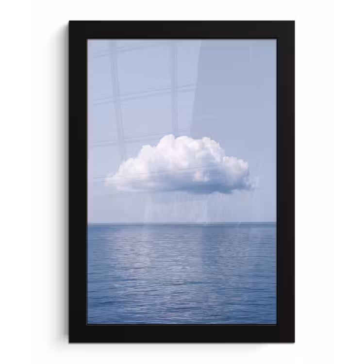 Framed Prints - Cloud - Rain - Nature - Wolk - Regen - Natuur fotolijst zwart zonder passe partout klein