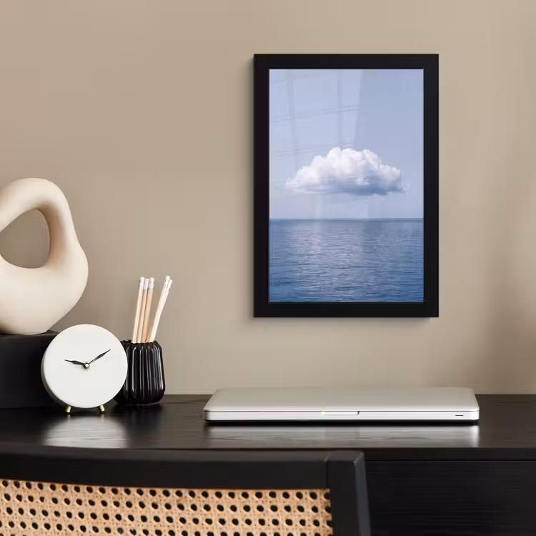 Framed Prints - Cloud - Rain - Nature - Wolk - Regen - Natuur fotolijst zwart zonder passe partout klein