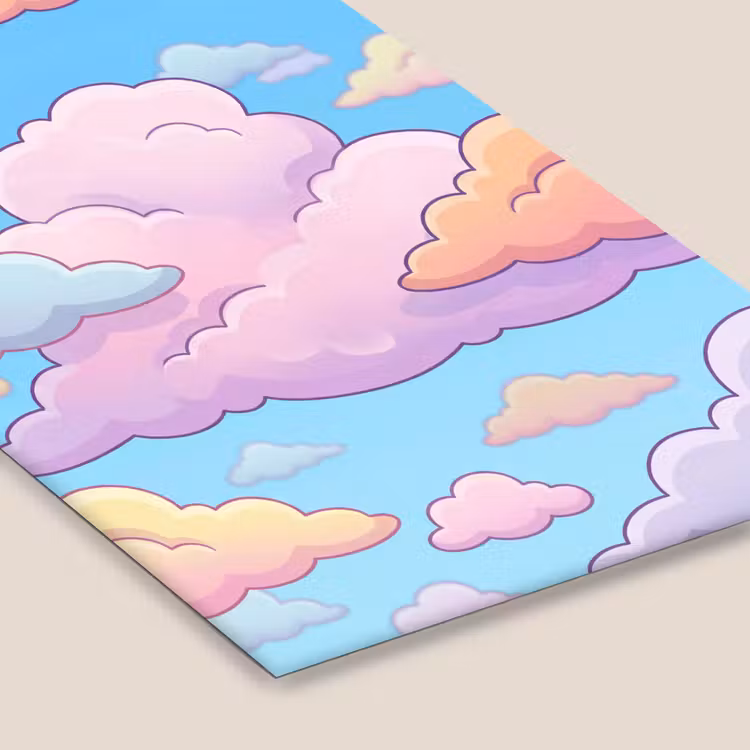 Wolk - Lucht - Natuur - Illustratie - Pastel fotolijst zwart zonder passe partout klein -zsfeer6
