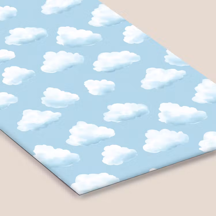 Wolken - Illustratie - Blauw fotolijst zwart zonder passe partout klein 224 -zsfeer6