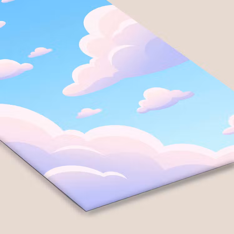 Wolken - Roze - Blauw - Natuur - Modern fotolijst zwart zonder passe partout klein -zsfeer6