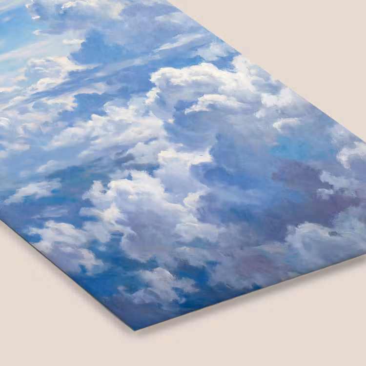 Wolken - Lucht - Natuur - Abstract - Blauw fotolijst zwart zonder passe partout klein -zsfeer6