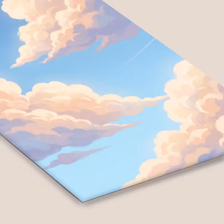 Wolken - Lucht - Natuur - Blauw fotolijst zwart zonder passe partout klein -zsfeer6