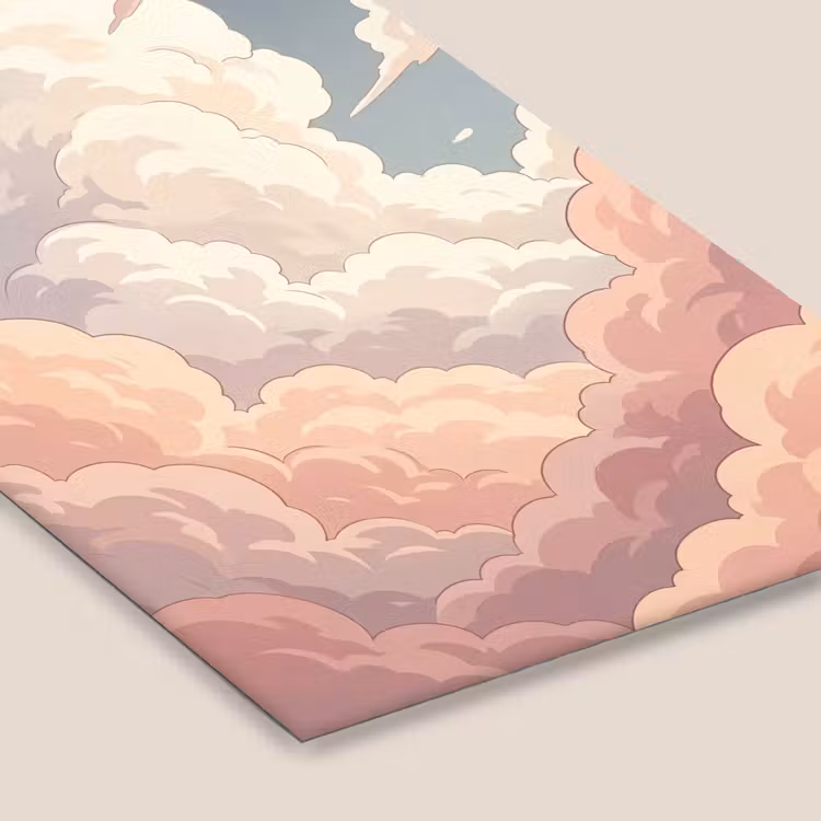 Wolken - Lucht - Natuur - Pastel - Roze fotolijst zwart zonder passe partout klein -zsfeer6
