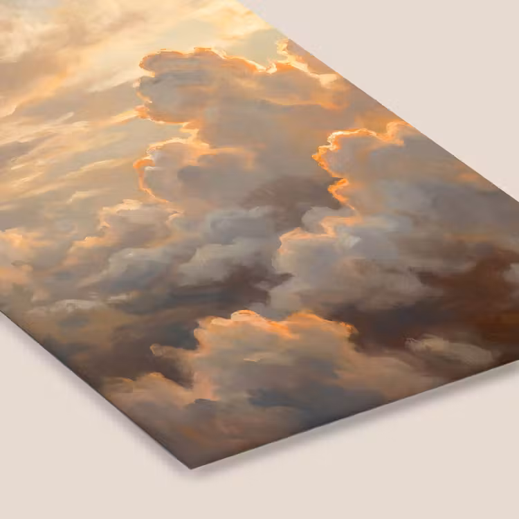 Wolken - Zonsondergang - Natuur - Abstract - Goud fotolijst zwart zonder passe partout klein -zsfeer6