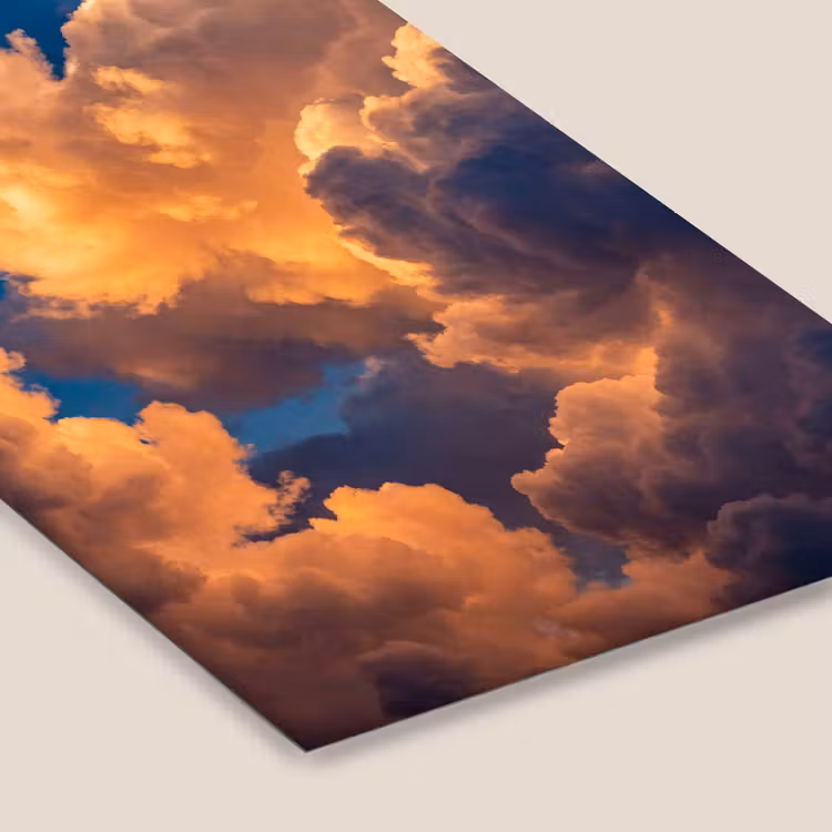 Wolken - Zonsondergang - Natuur - Oranje - Blauw fotolijst zwart zonder passe partout klein -zsfeer6