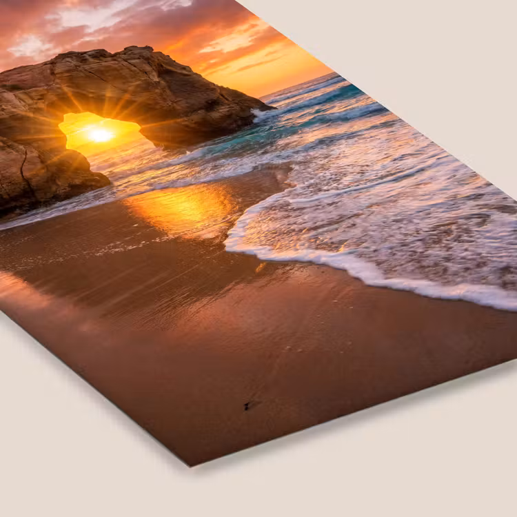 Kust - Rots - Zonsondergang - Zee - Natuur fotolijst zwart zonder passe partout klein -zsfeer6