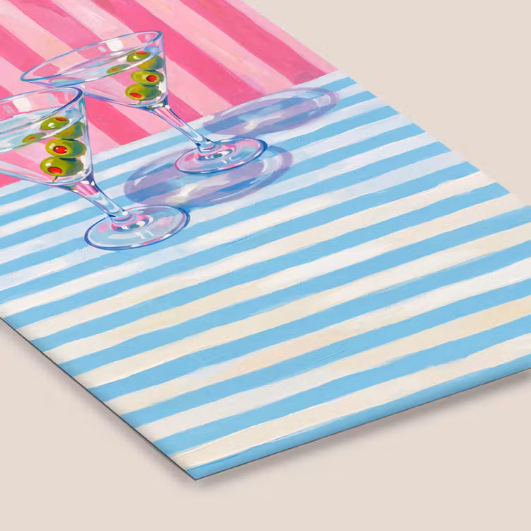 Cocktail - Olijven - Kunst - Modern - Roze fotolijst zwart zonder passe partout klein -zsfeer6