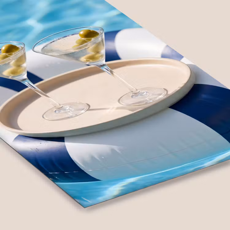 Cocktail - Zwembad - Zomer - Blauw fotolijst zwart zonder passe partout klein -zsfeer6