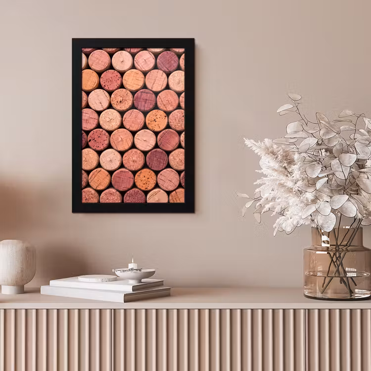 Kurk - Patroon - Abstract - Modern - Rood fotolijst zwart zonder passe partout klein -sfeer5