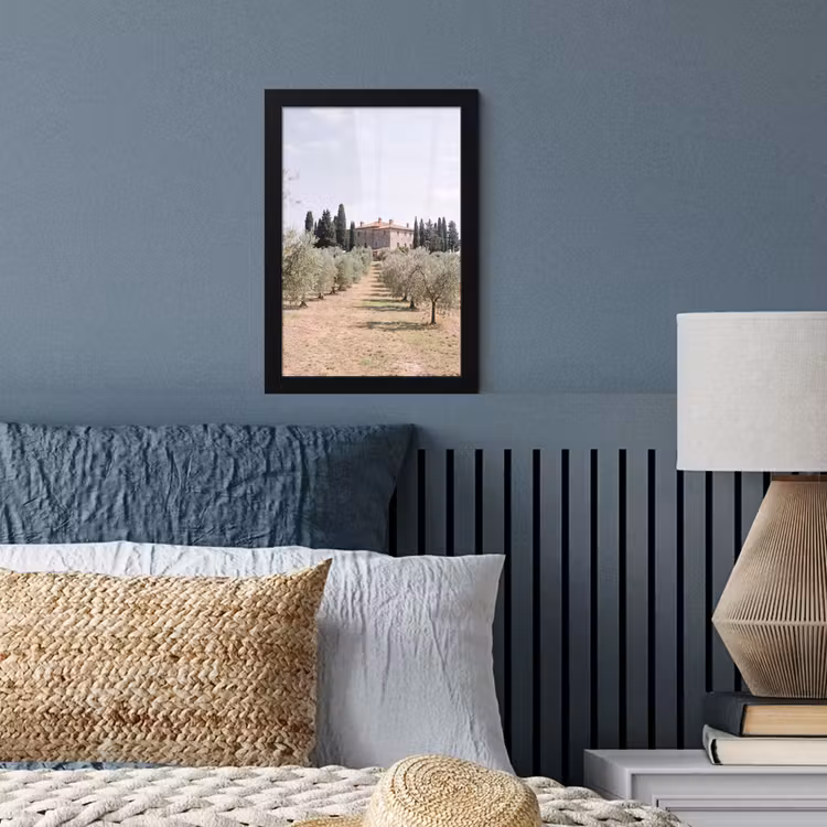 Framed Prints - Country house - olive tree - orchard - Landhuis - olijfboom - gaard fotolijst zwart zonder passe partout klein