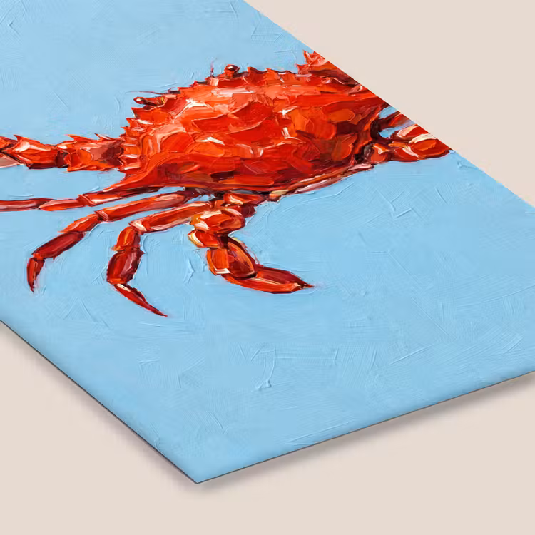 Krab - Zee - Dieren - Abstract - Rood fotolijst zwart zonder passe partout klein -zsfeer6