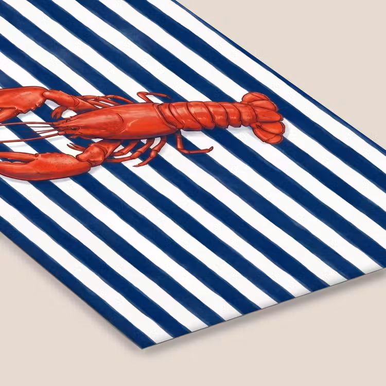 Schaaldier - Kreeft - Marine - Illustratie - Rood fotolijst zwart zonder passe partout klein -zsfeer6