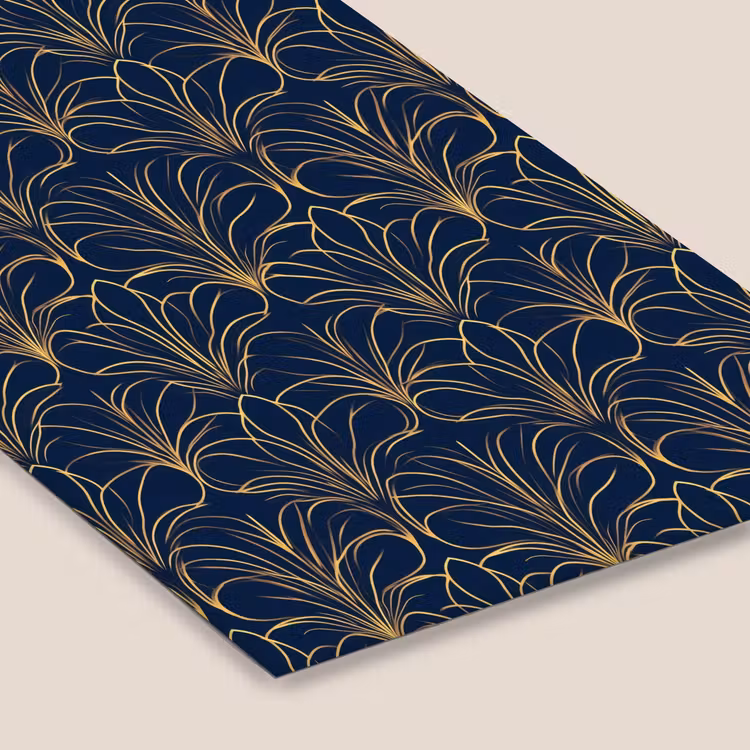 Deco - Waaier - Blauw fotolijst zwart zonder passe partout klein 224 -zsfeer6