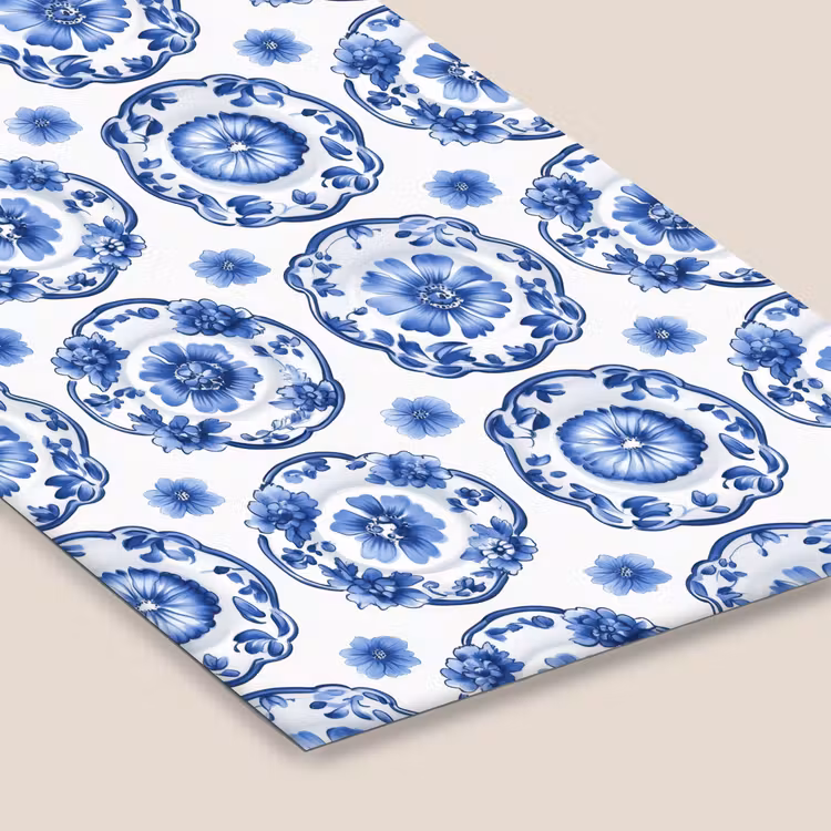 Sierborden - Bloemen - Blauw fotolijst zwart zonder passe partout klein 224 -zsfeer6