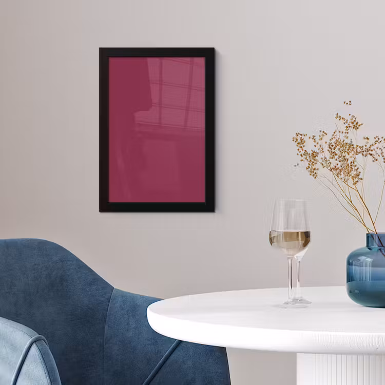 Deep - Rasberry - Rood fotolijst zwart zonder passe partout klein 224 -sfeer4