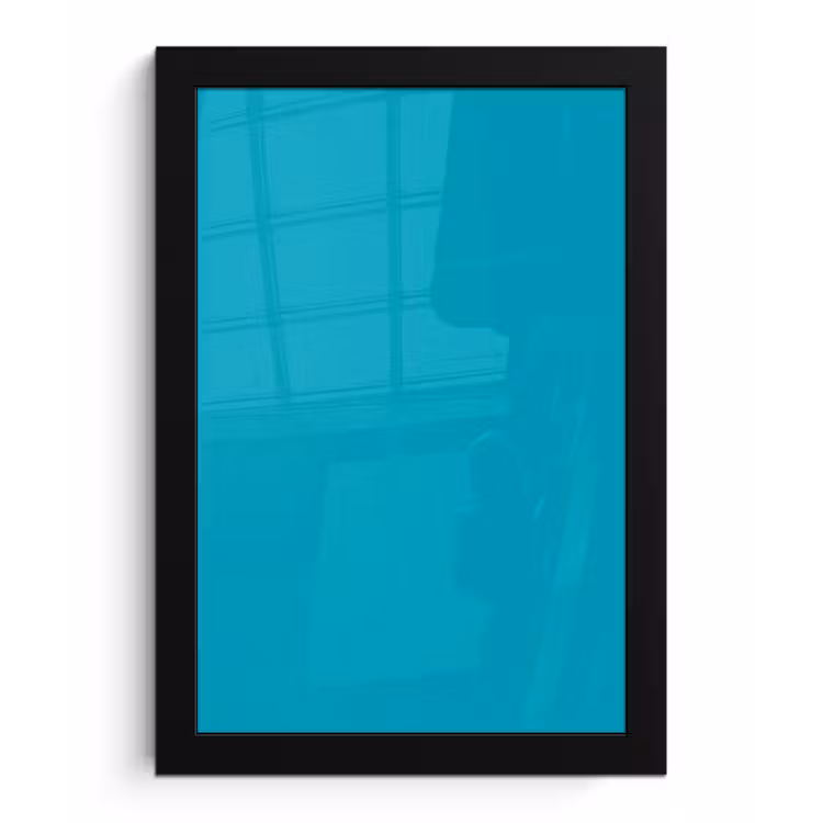 Deep - Turquoise - Turkoois fotolijst zwart zonder passe partout klein 224 -3d