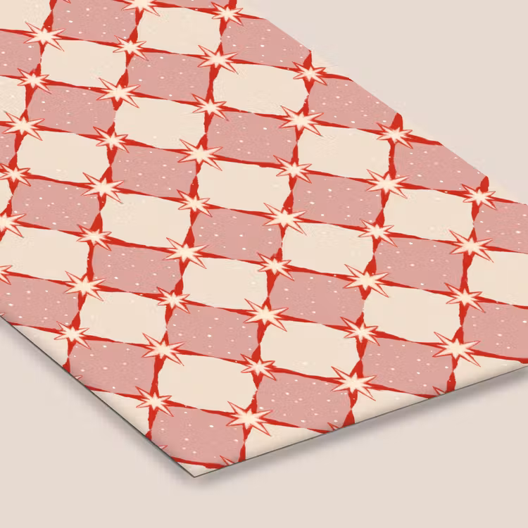 Ruiten - Sterren - Vintage - Oudroze - Rood fotolijst zwart zonder passe partout klein 224 -zsfeer6