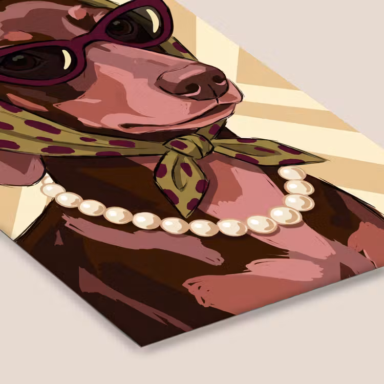 Hond - Zonnebril - Hoofddoek - Dieren - Modern fotolijst zwart zonder passe partout klein -zsfeer6