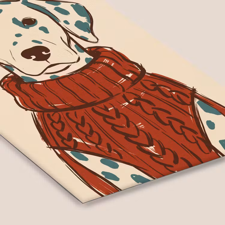 Hond - Trui - Winter - Dieren - Rood fotolijst zwart zonder passe partout klein -zsfeer6