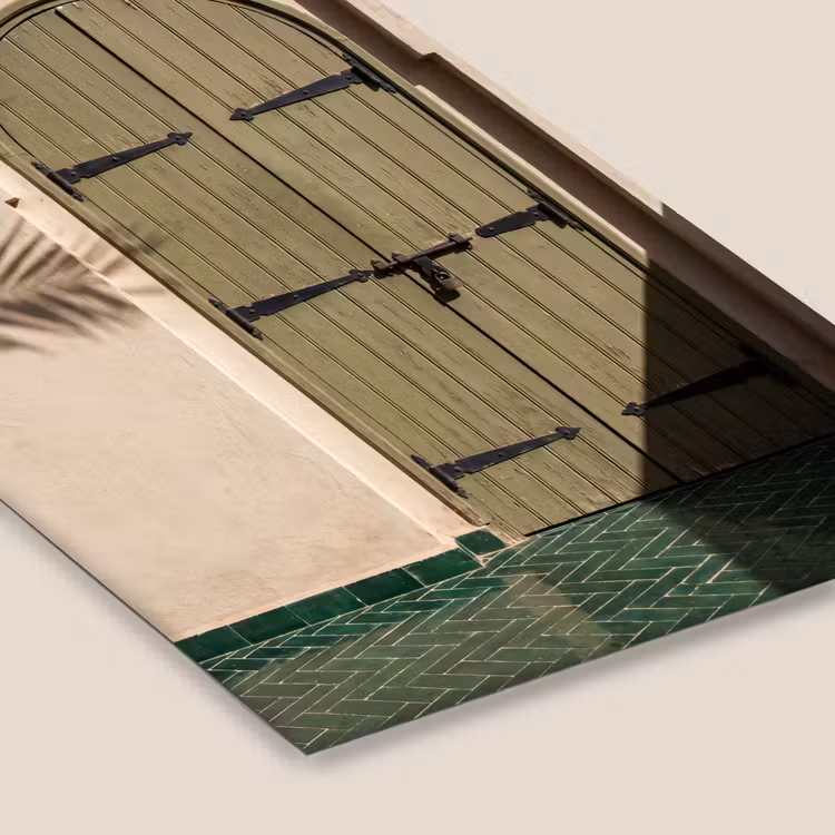 Deur - Hout - Architectuur - Groen - Rustiek fotolijst zwart zonder passe partout klein -zsfeer6