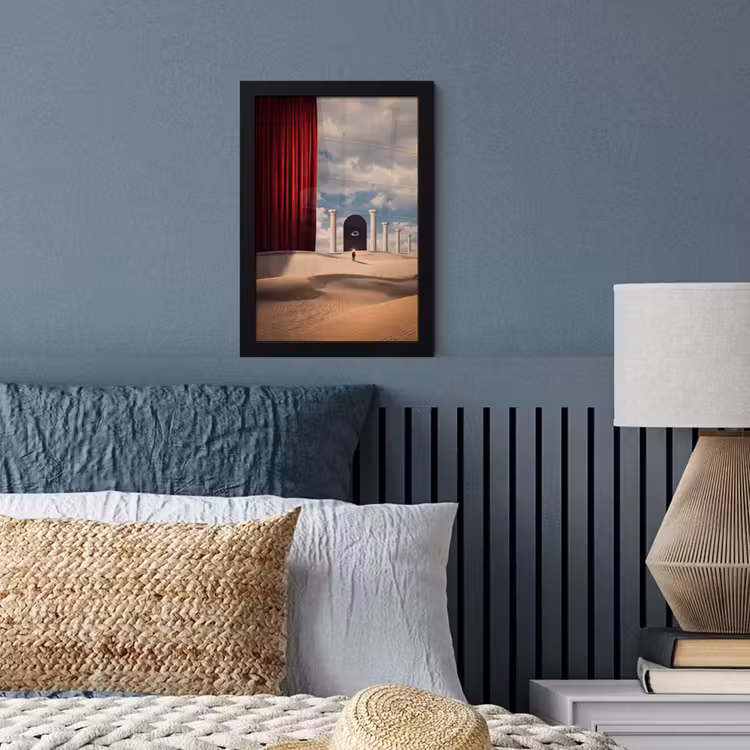 Framed Prints - Dream - Desert - Eye - Droom - Woestijn - Oog fotolijst zwart zonder passe partout klein