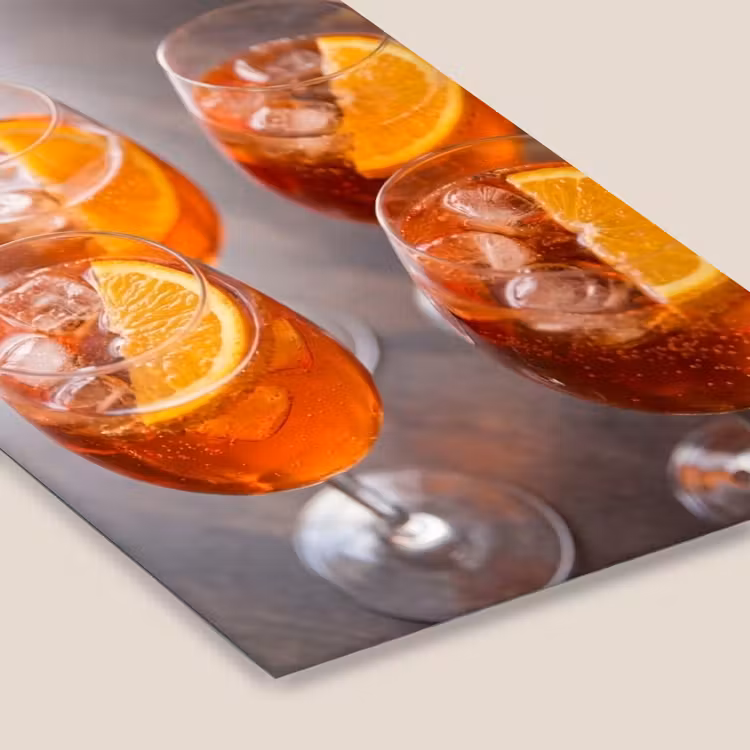 Drank - Sinaasappel - IJs - Zomer - Oranje fotolijst zwart zonder passe partout klein -zsfeer6