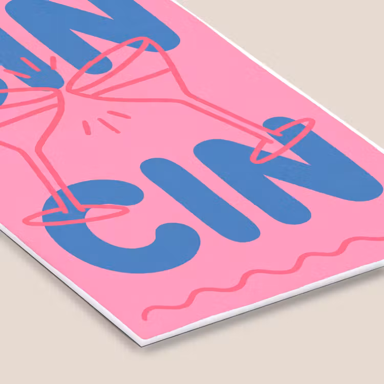 Drank - Glazen - Proost - Modern - Roze fotolijst zwart zonder passe partout klein -zsfeer6
