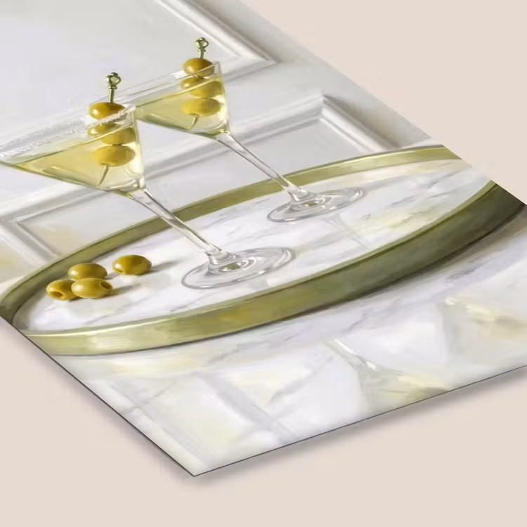 Drank - Martini - Olijven - Modern - Wit fotolijst zwart zonder passe partout klein -zsfeer6