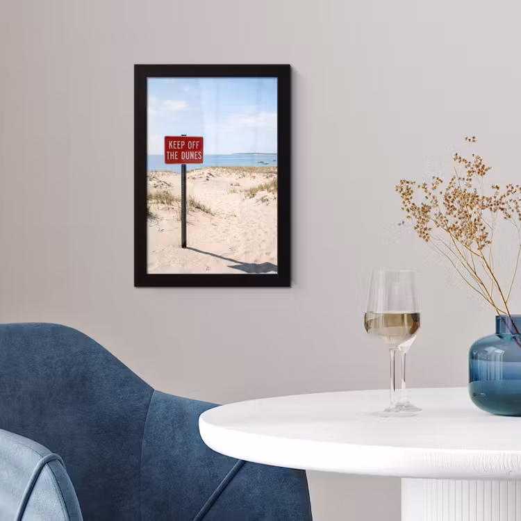 Duin - Bord - Kust - Landschap - Rood fotolijst zwart zonder passe partout klein -sfeer4